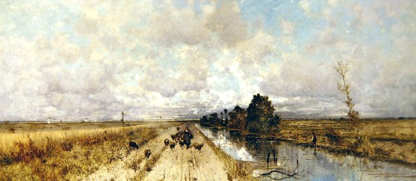 Straße am Kanal von Karl Heffner