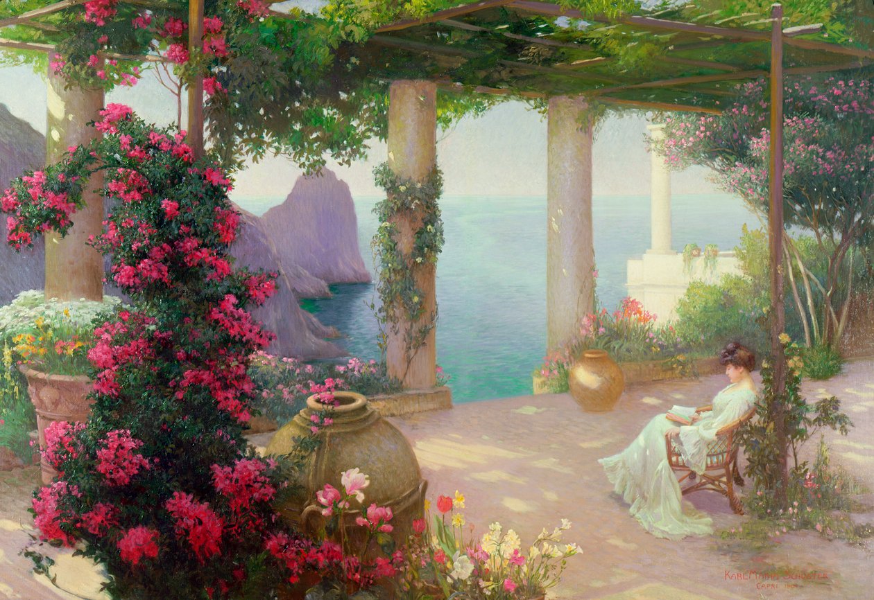 Die Terrasse, Capri von Karl Maria Schuster