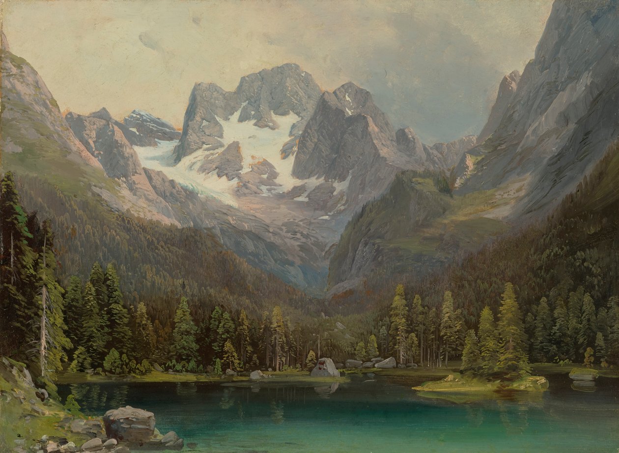 Vorderer Gosausee mit Dachstein von Karl Millner