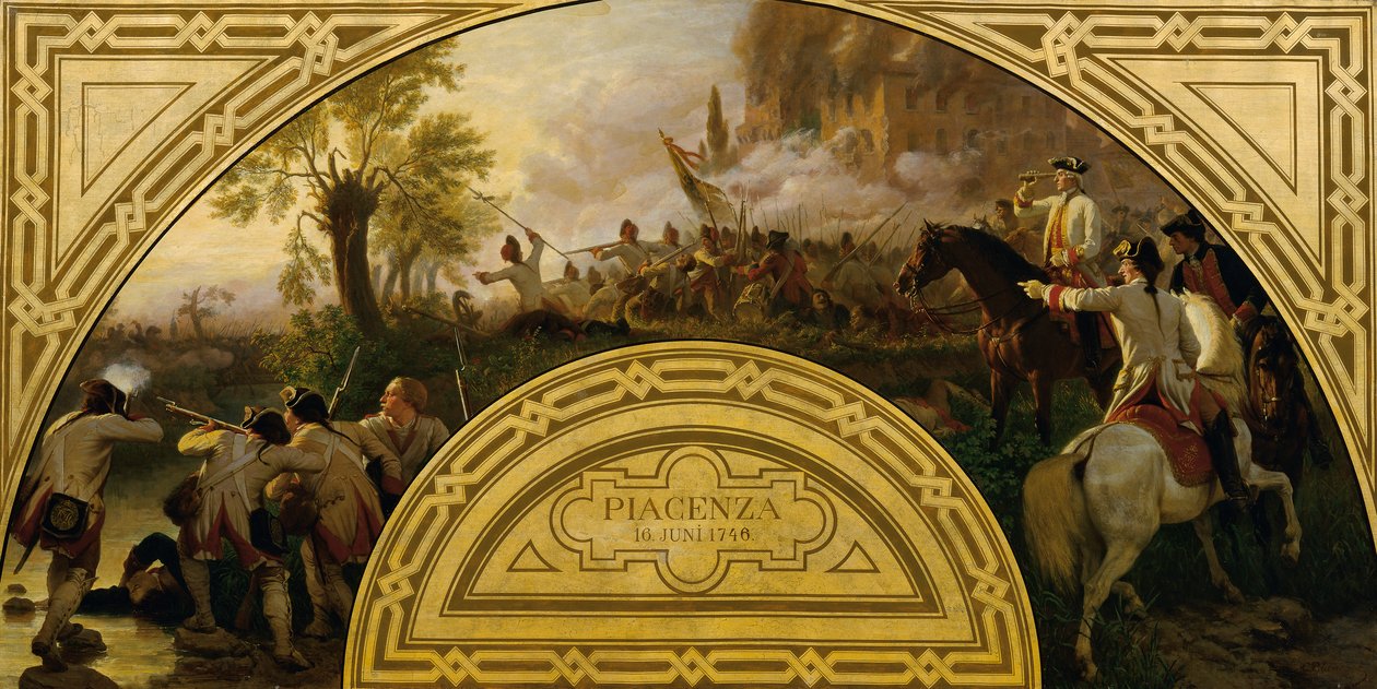 Der Kampf bei Piacenza 1746 von Karl von Blaas