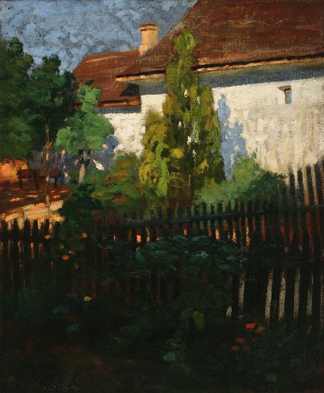 Unser Haus in Nagybanya Petofi Straße von Károly Ferenczy