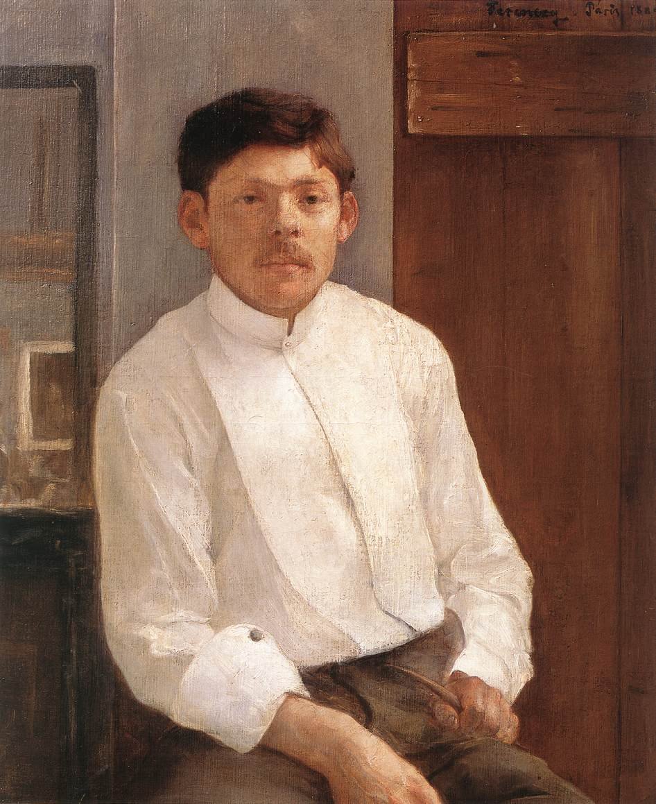 Porträt von Ede Kallos von Károly Ferenczy