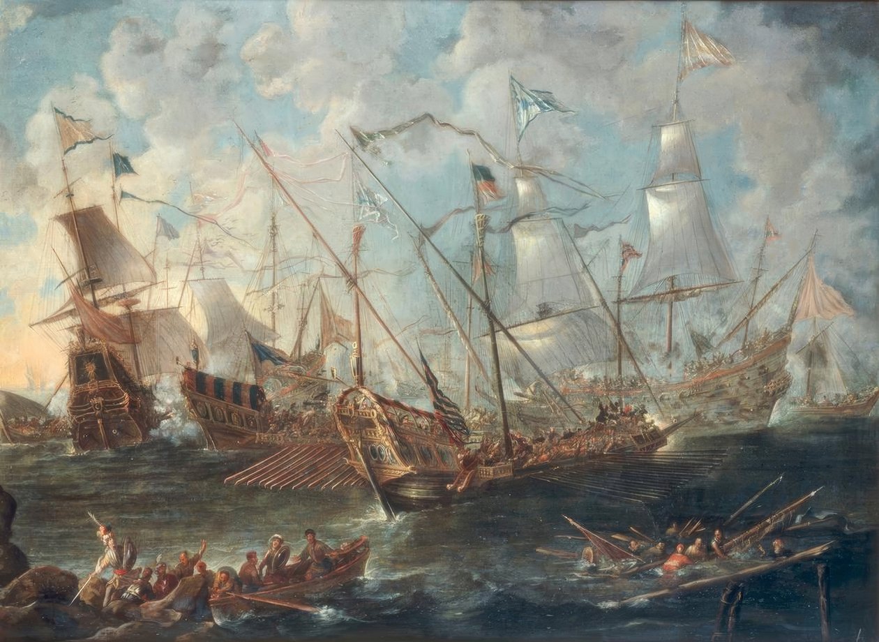 Seeschlacht auf dem Mittelmeer von Kaspar van Eyck