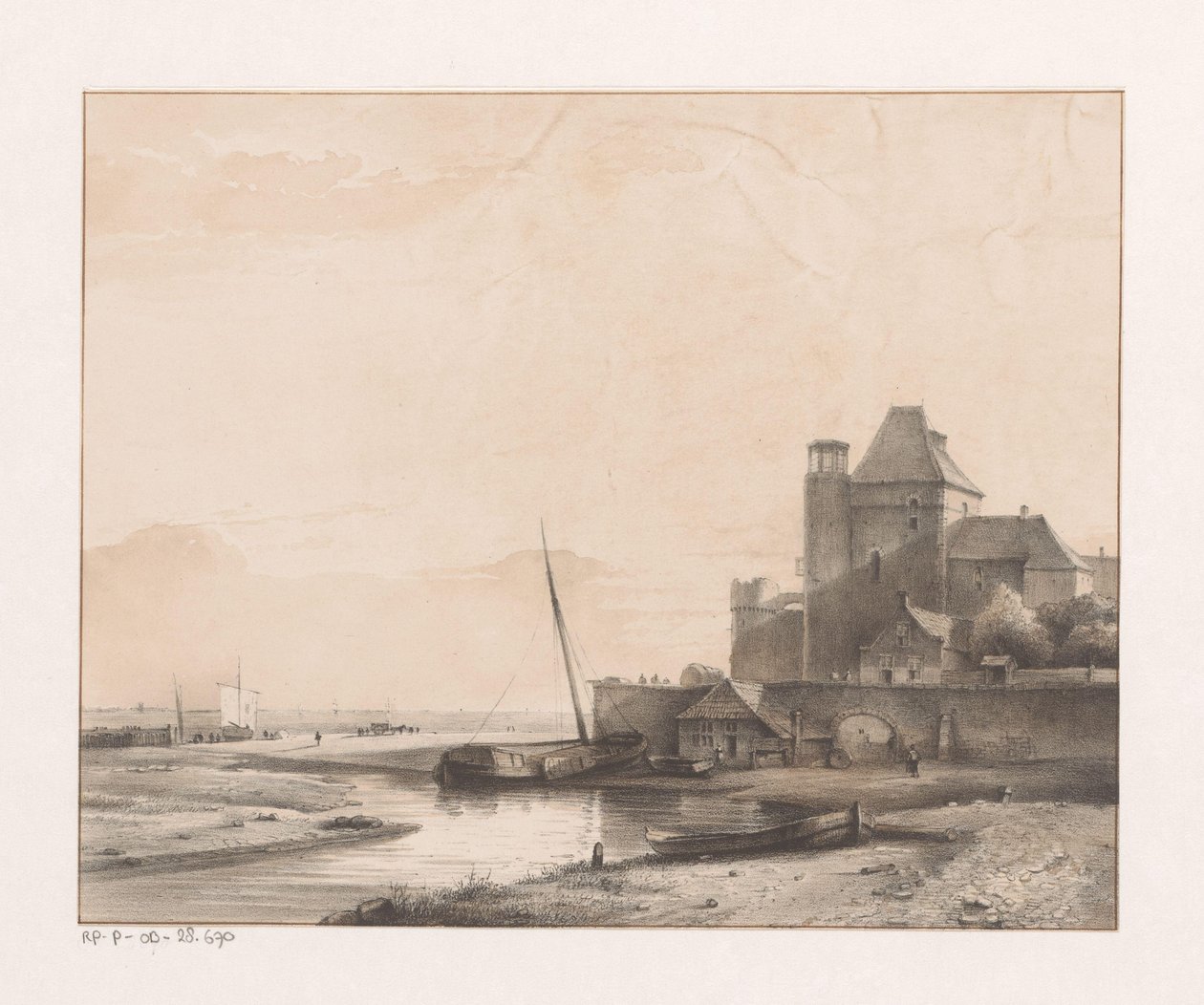 Burg an einem Fluss von Kasparus Karsen