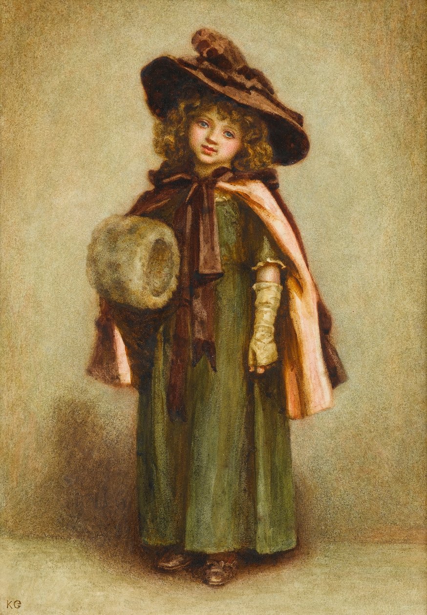 Bereit zum Ausgehen: Das Mädchen mit dem Muff von Kate Greenaway