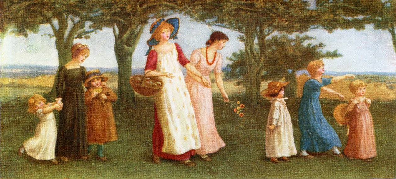 Frühlingszeit von Kate Greenaway von Kate Greenaway