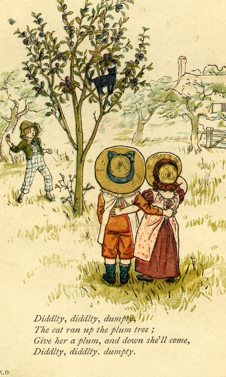 Diddlty diddlty dumpty Kinderreim von Kate Greenaway