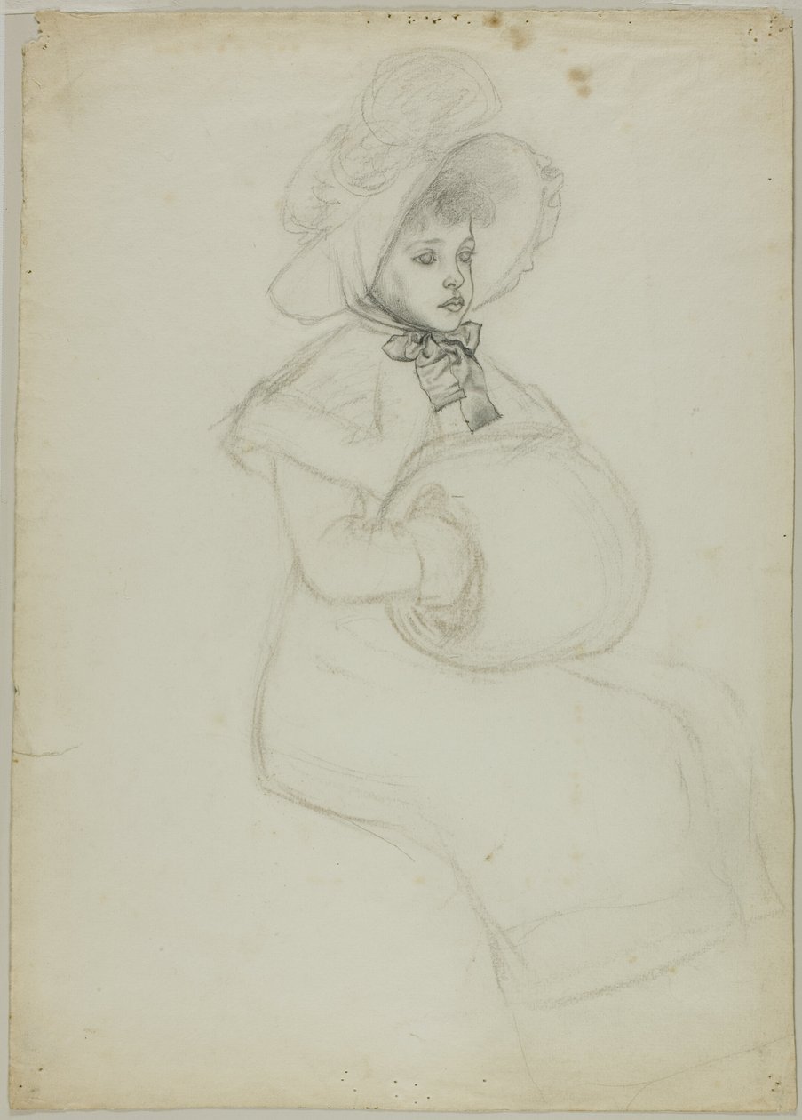 Sitzendes Mädchen mit Muff von Kate Greenaway