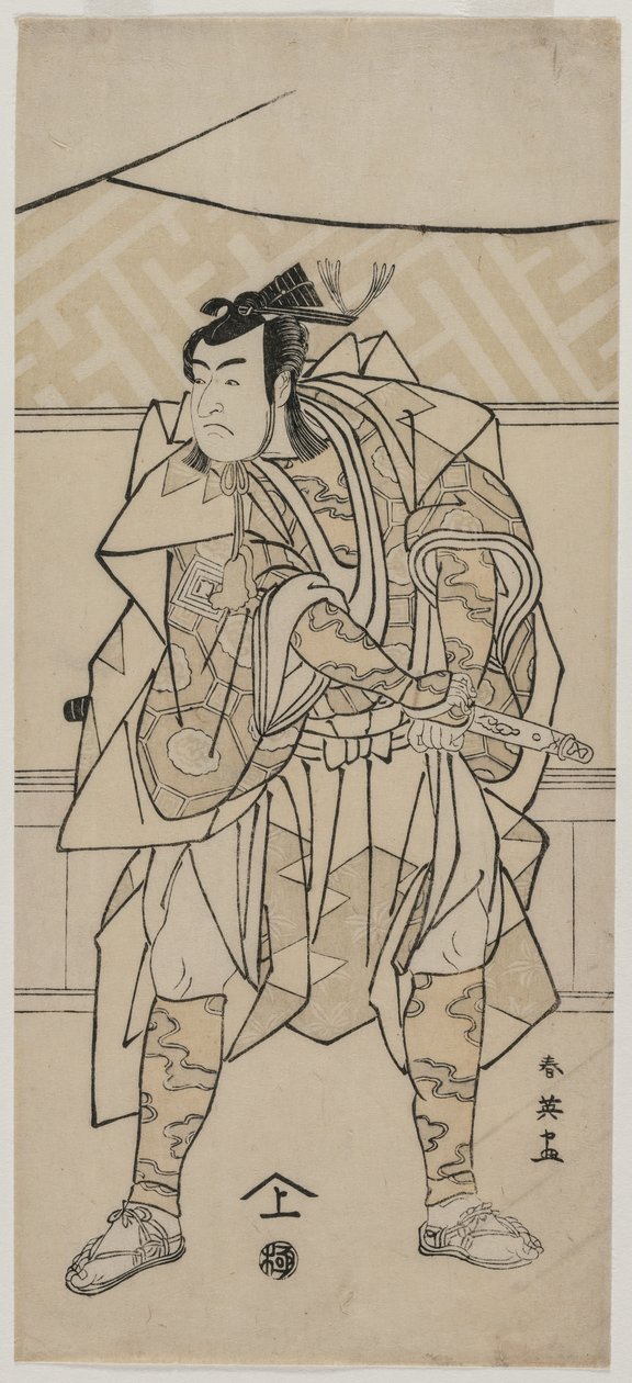 Ichikawa Monnosuke II als Samurai, 1791 von Katsukawa Shunei