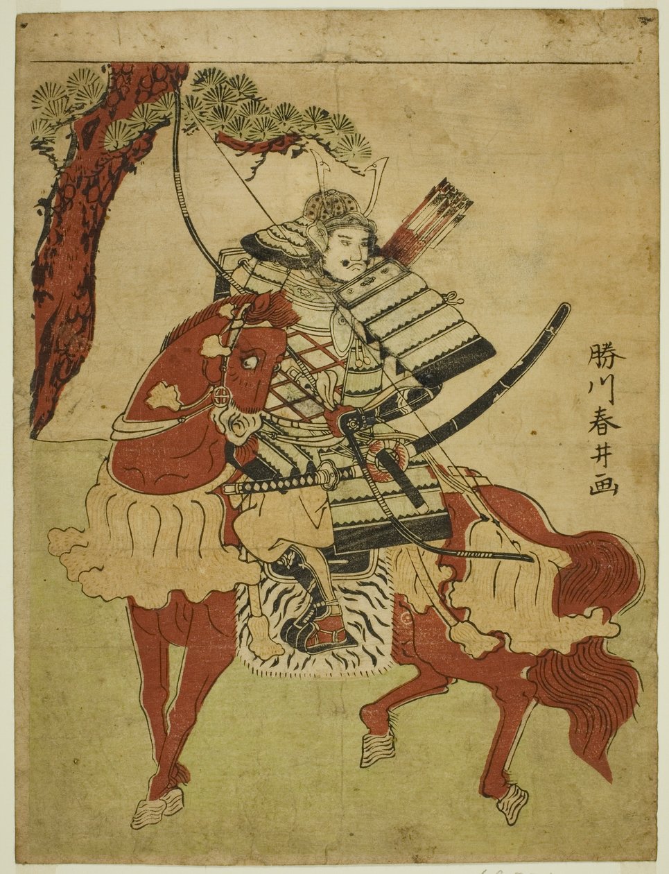 Krieger zu Pferd von Katsukawa Shunsei