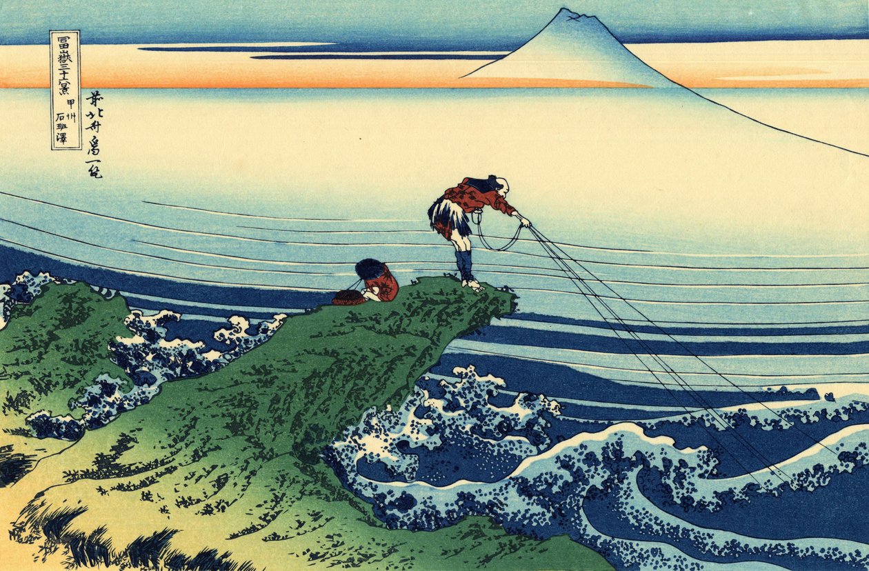 Kajikazawa in der Provinz Kai von Katsushika Hokusai