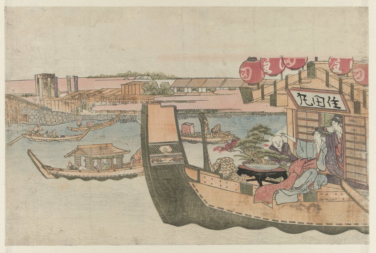 Bootsfahrt auf dem Sumida-Fluss von Katsushika Hokusai