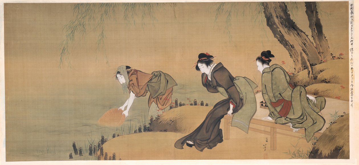 Abkühlung an einem Sommerabend von Katsushika Hokusai