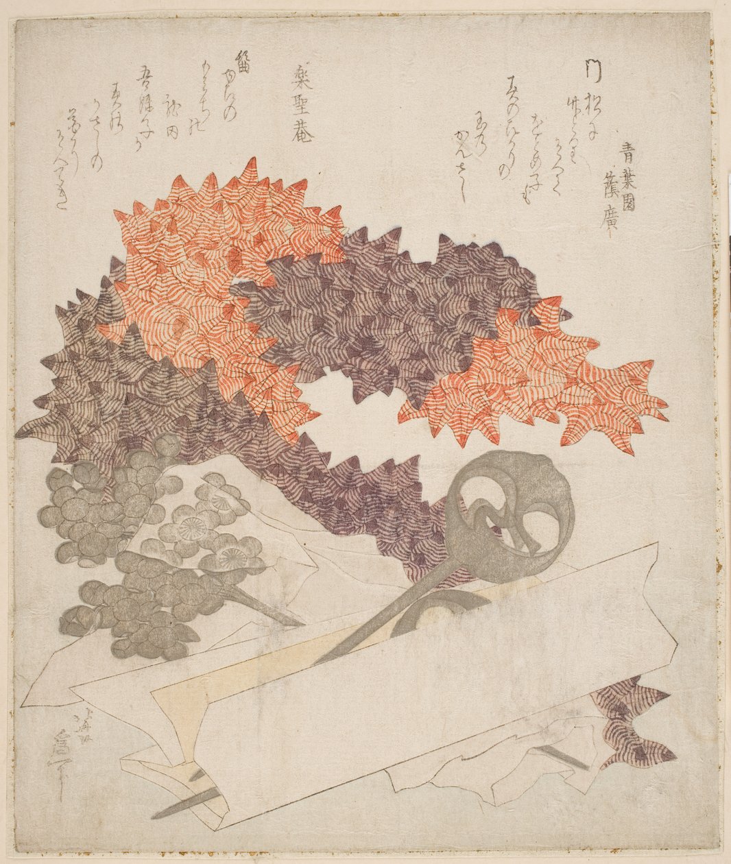 Haarschmuck, ca. 1820 (Holzschnitt) von Katsushika Hokusai