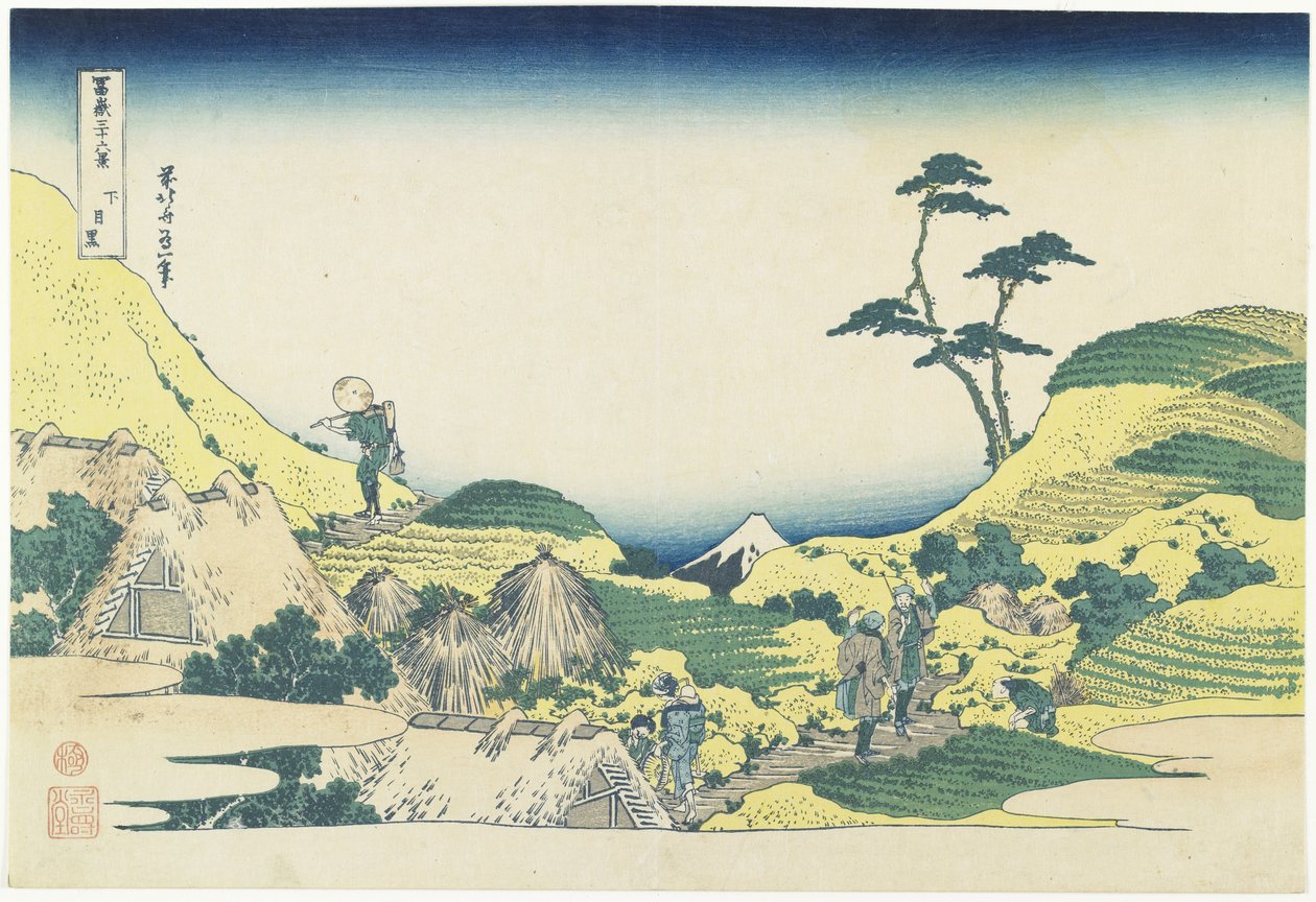 Unteres Meguro, 1831-1834 von Katsushika Hokusai