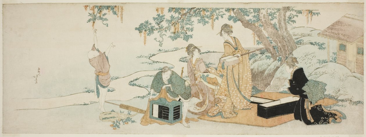 Picknickgesellschaft von Katsushika Hokusai