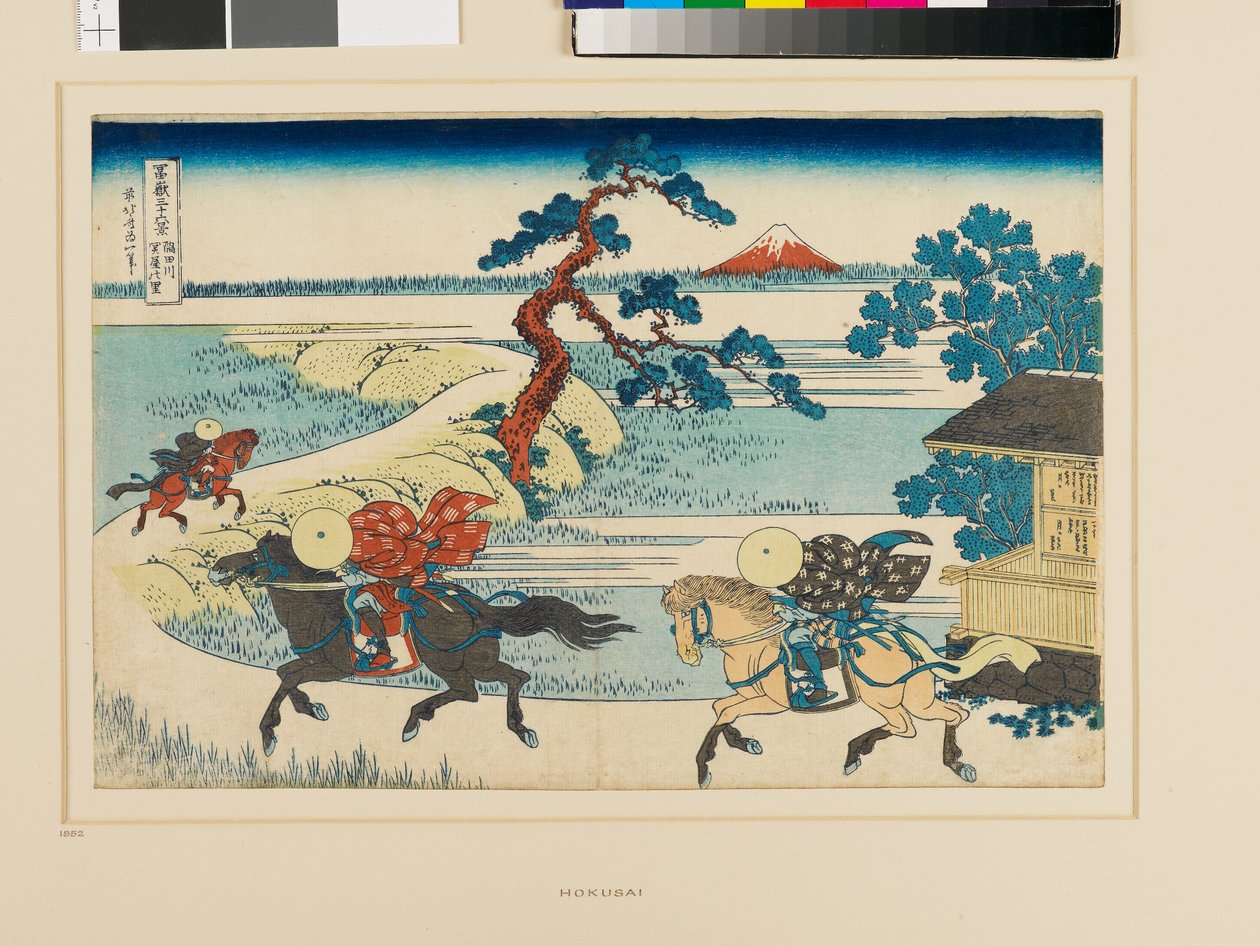 Sekiya-Dörfer am Sumida-Fluss von Katsushika Hokusai