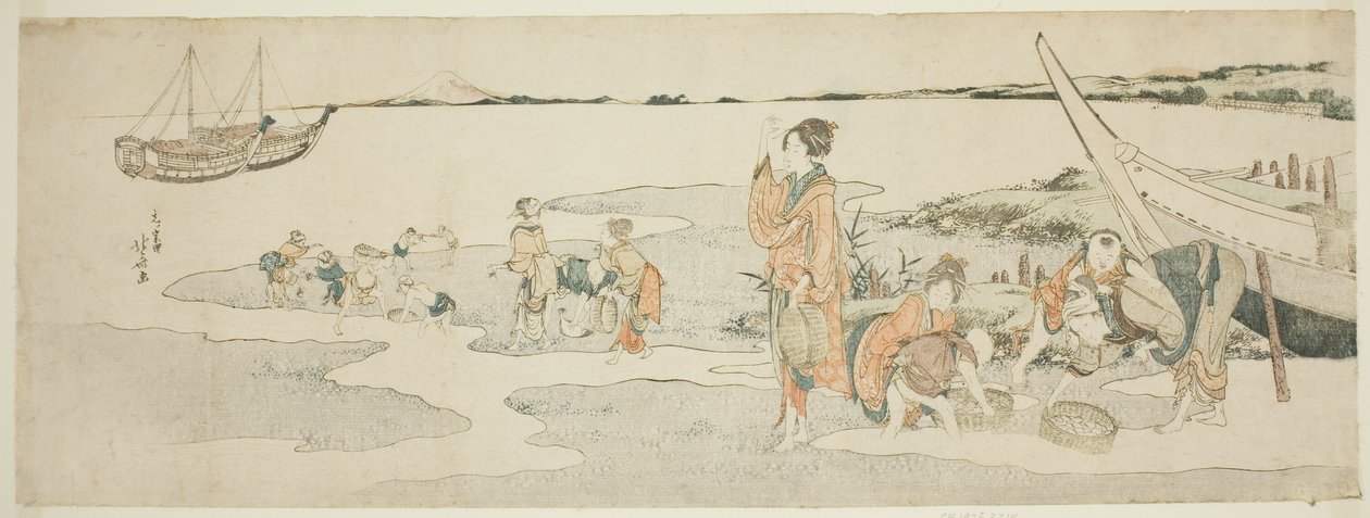 Muschelsammeln von Katsushika Hokusai