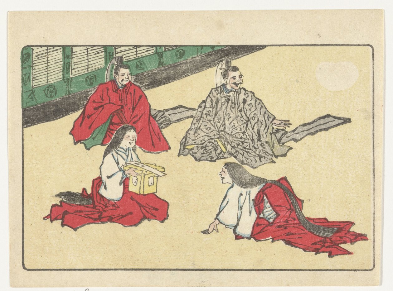 Höflinge (Der große Schwanz) von Kawanabe Kyosai