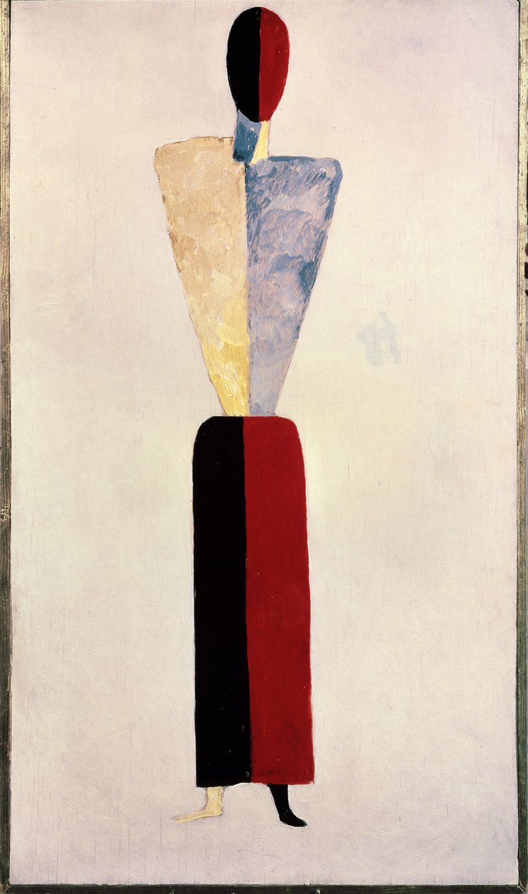 Ein Mädchen (Form auf weißem Hintergrund) von Kazimir Severinovich Malevich