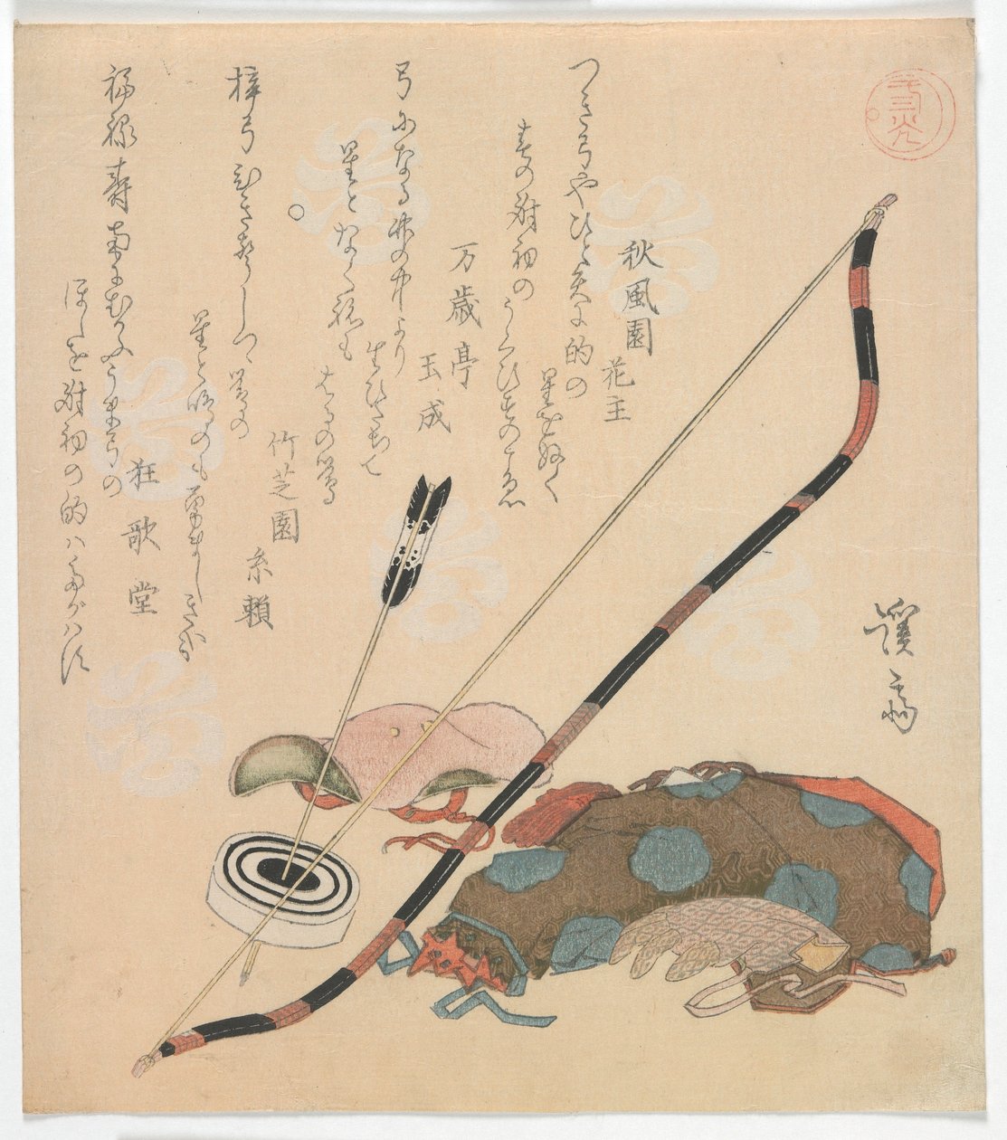 Drei Leuchtkörper, Edo-Periode, frühe oder mittlere 1820er Jahre von Keisai Eisen
