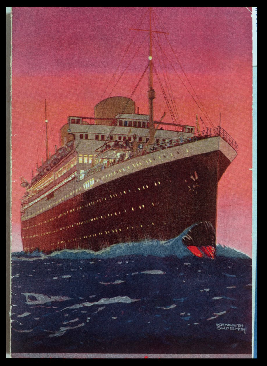 Das Linienschiff M.V. Alcantara auf See, 1928 von Kenneth Shoesmith