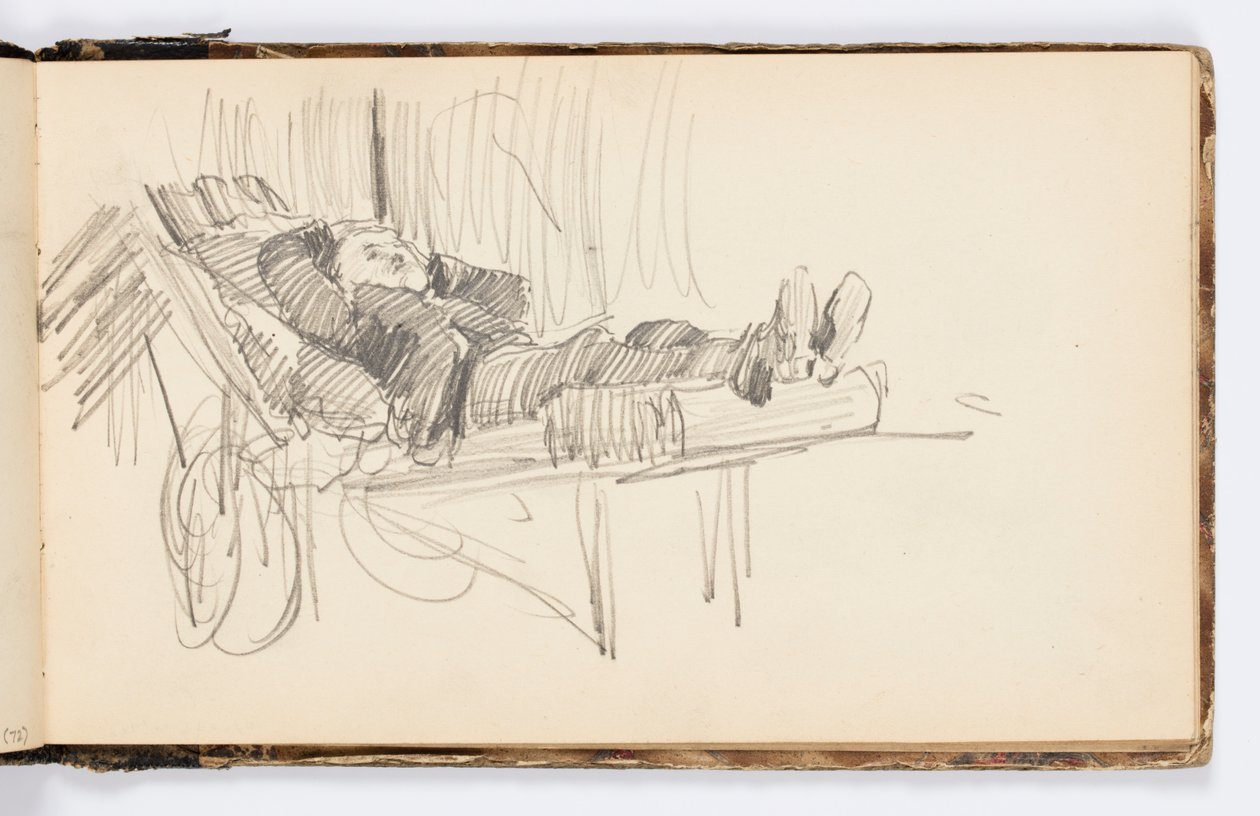 Skizzenbuchseite von Kenyon Cox