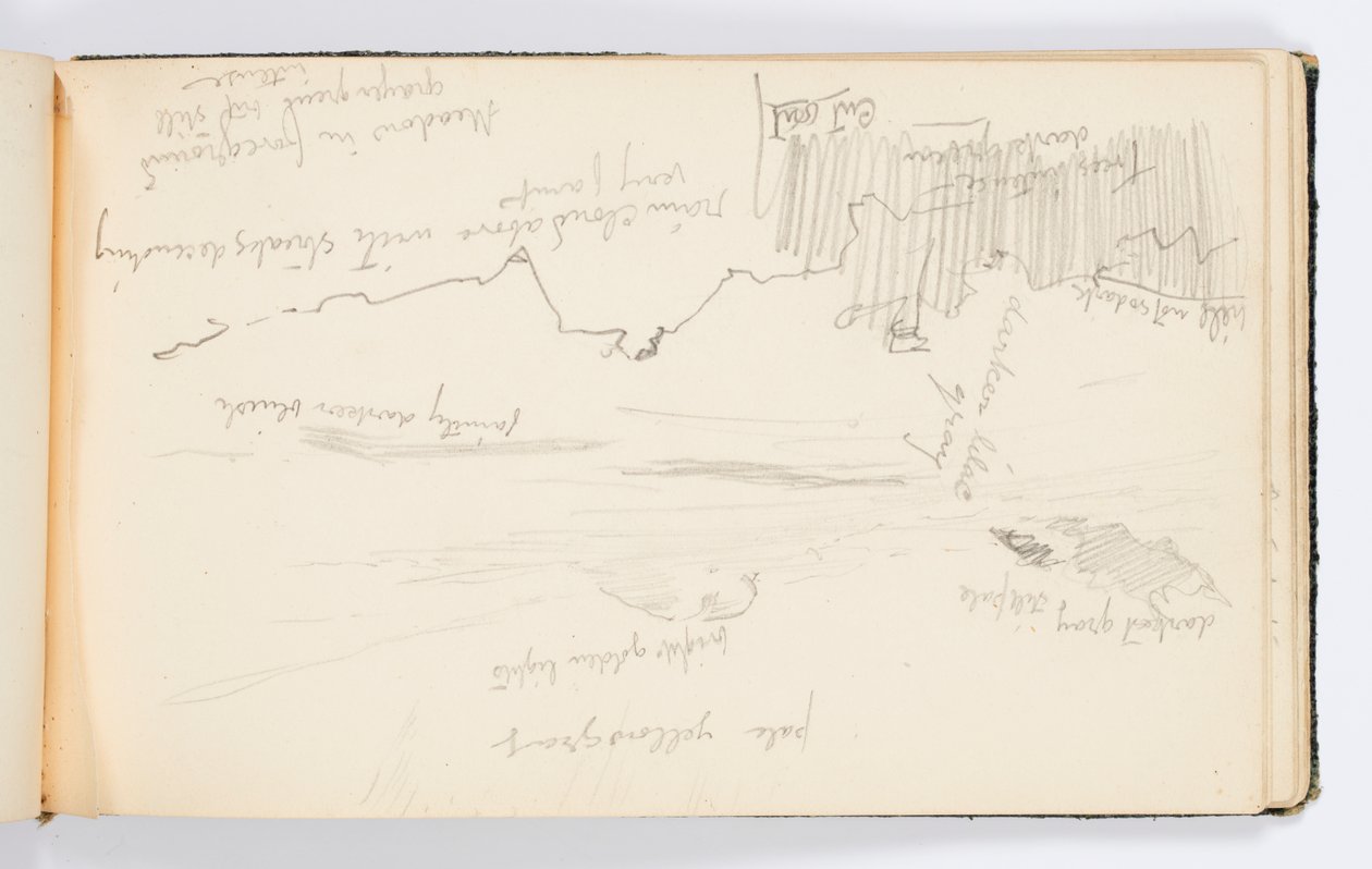 Skizzenbuchseite: Landschaft von Kenyon Cox