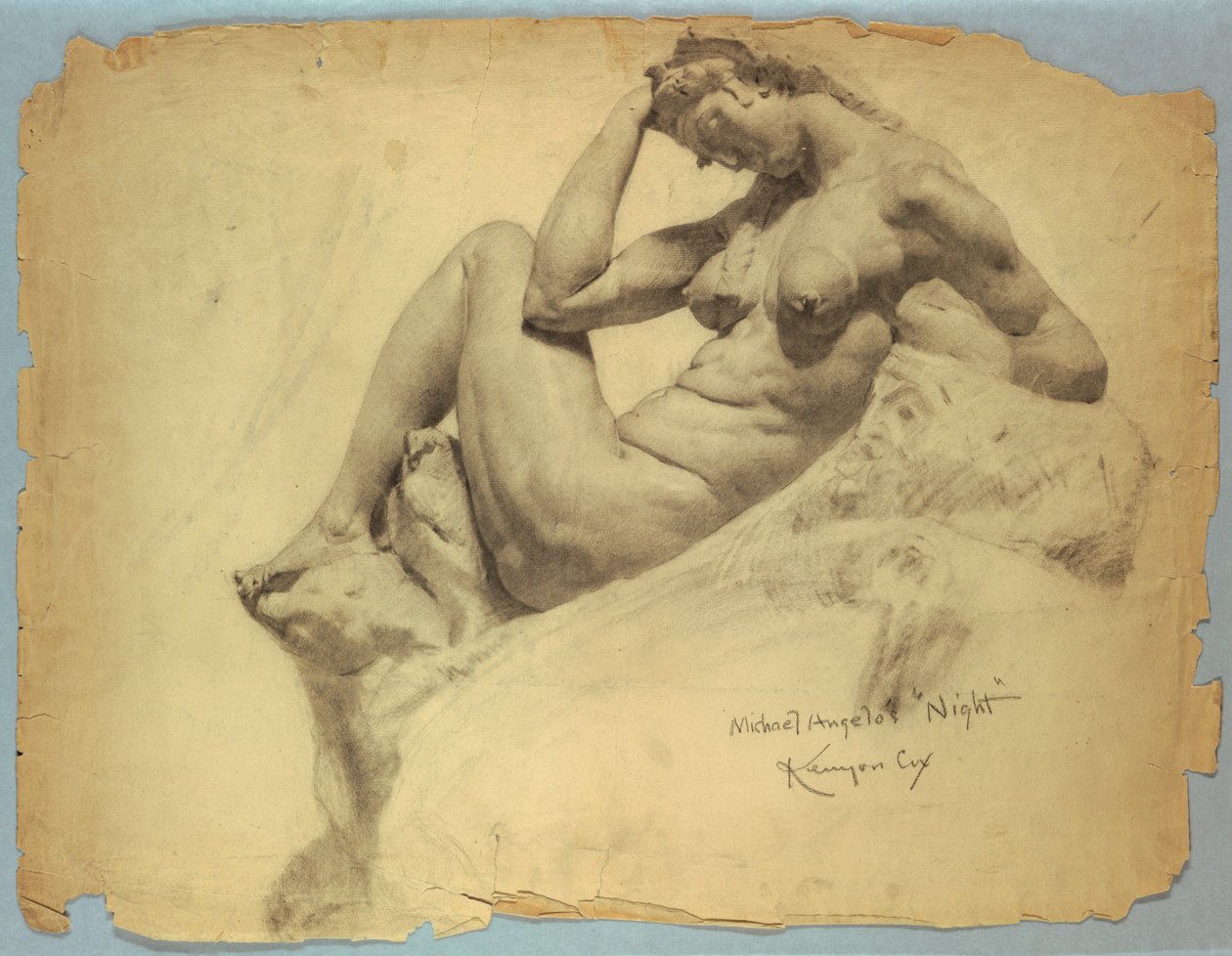 Studie von Michelangelos "Nacht" von Kenyon Cox