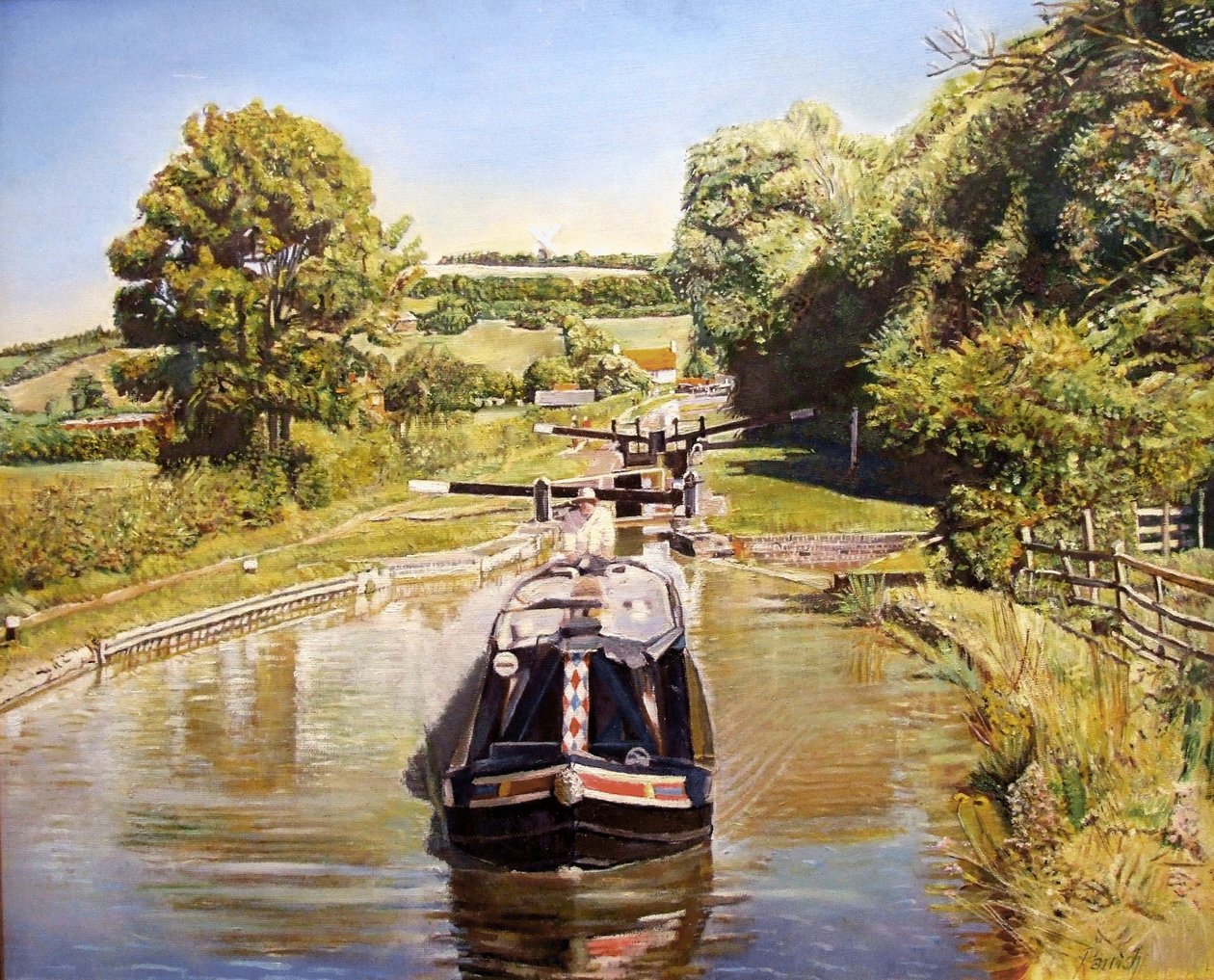 Napton Top Lock, 2008 von Kevin Guild of Railway Artist Parrish