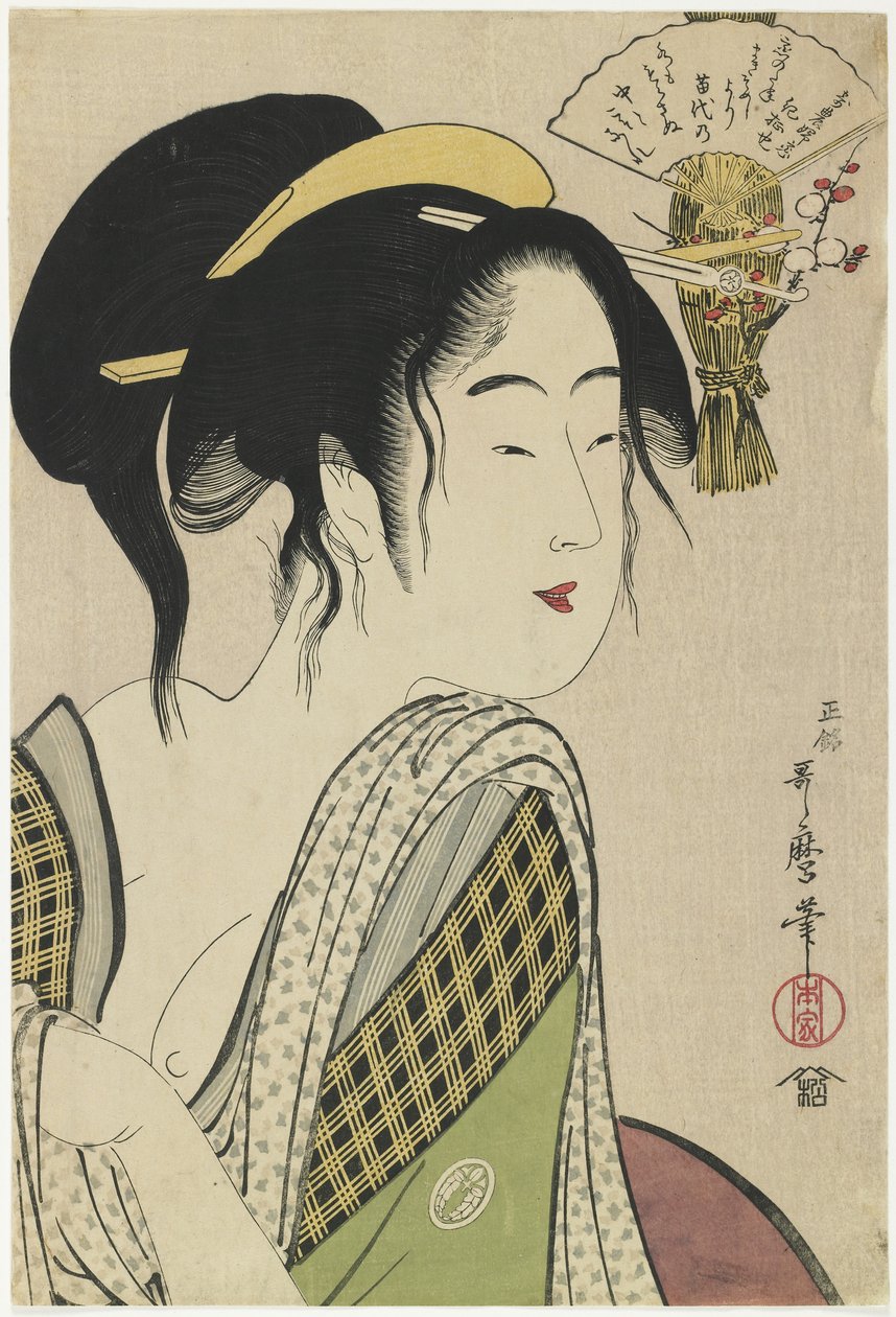 Liebe zu einer Bauernfrau, 1795-1796 von Kitagawa Utamaro