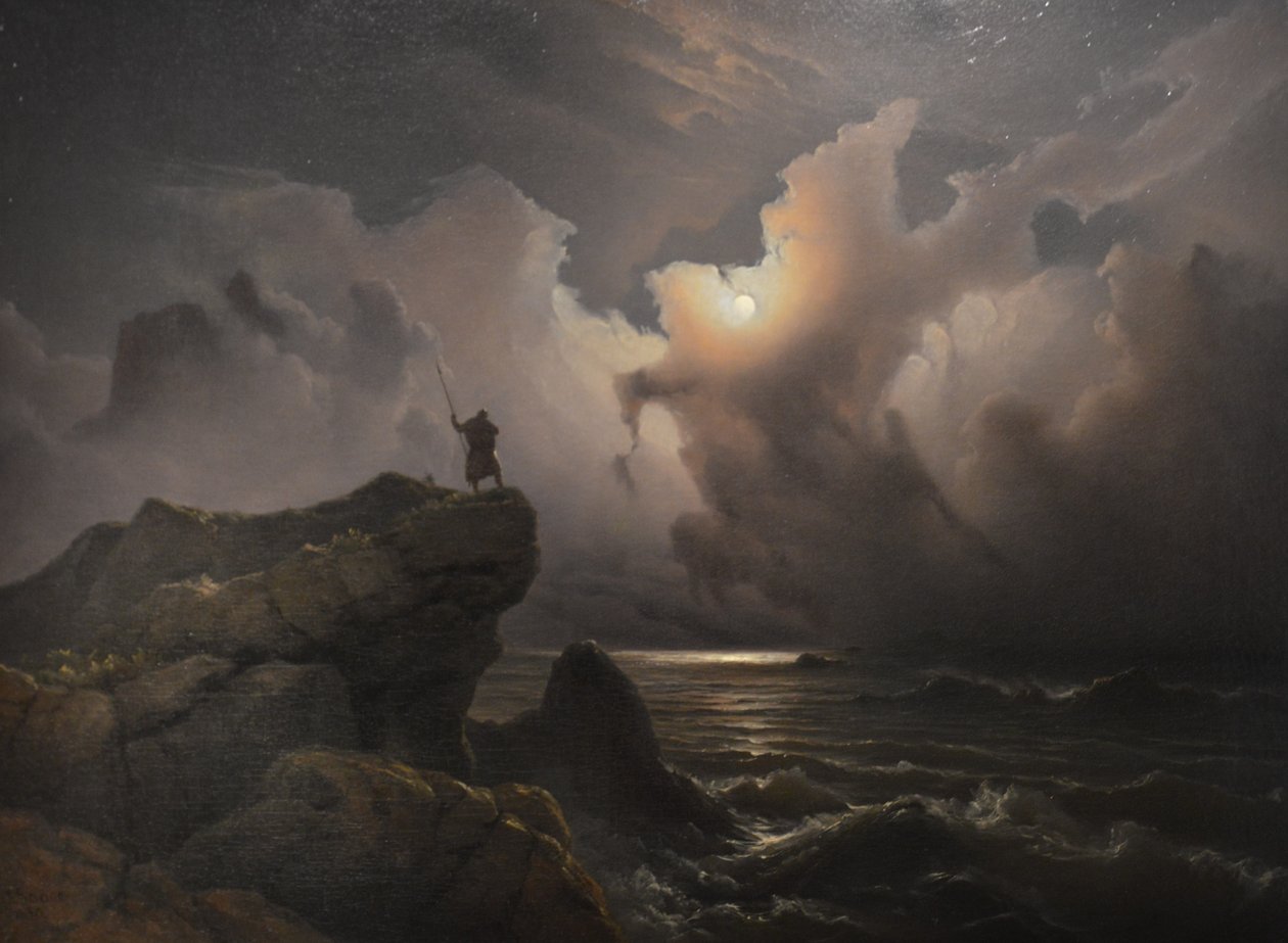 Fantasiebild aus der norwegischen Sagenzeit von Knud Baade