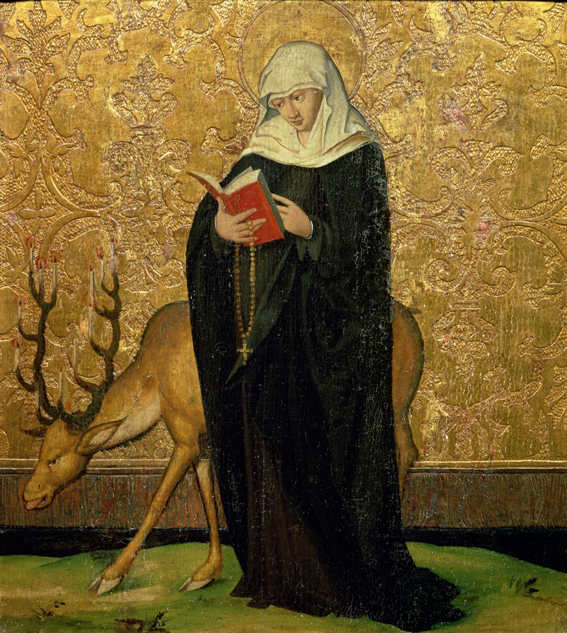 Heilige mit einem Hirsch von Konrad Witz
