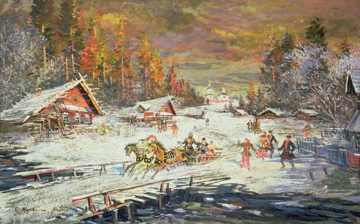 Der russische Winter, 1900-10 von Konstantin Alekseevich Korovin
