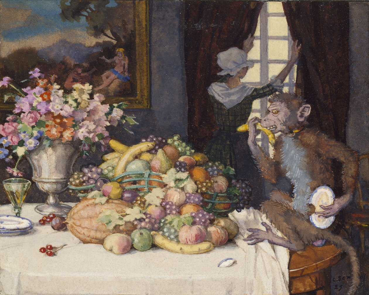 Gieriger Affe, 1929 von Konstantin Andreevic Somov
