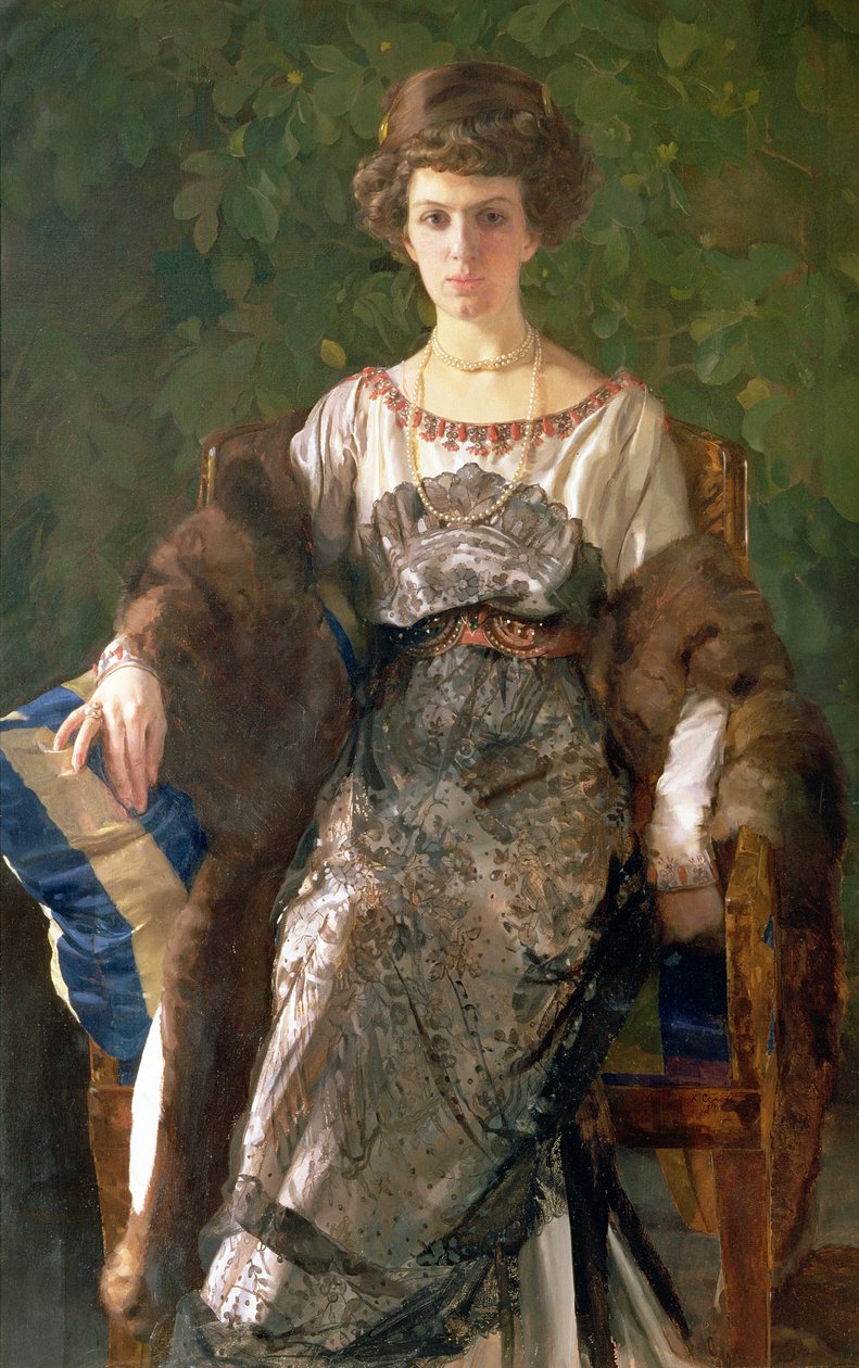 Porträt von Ewfimia Nosova, 1911 von Konstantin Andreevic Somov