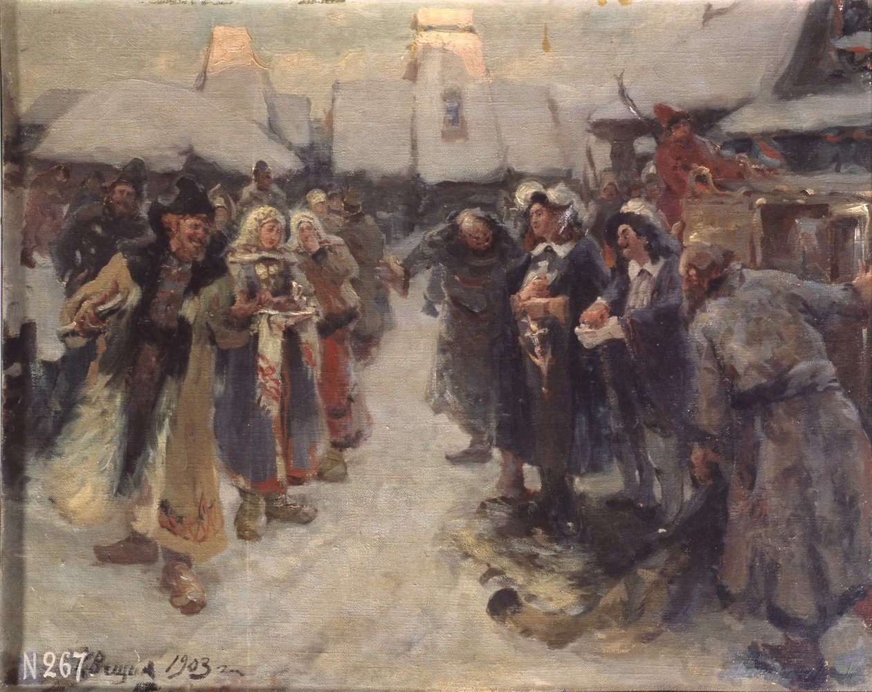 Die Ausländer in Moskau, 1903 von Konstantin Alexandrovich Veshchilov