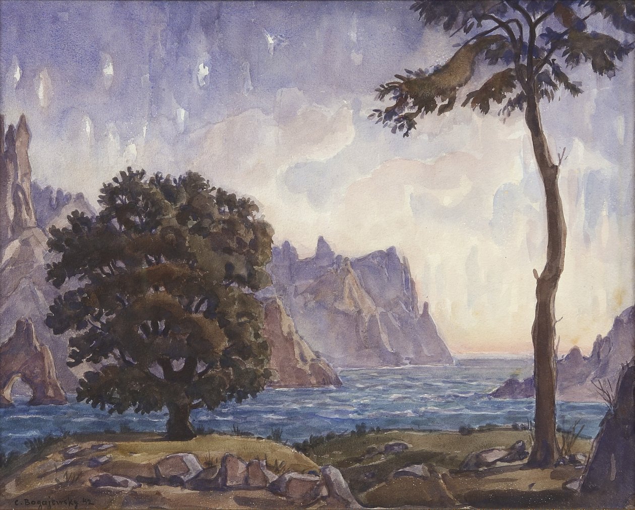 Landschaft, 1942 von Konstantin Fyodorovich Bogayevsky