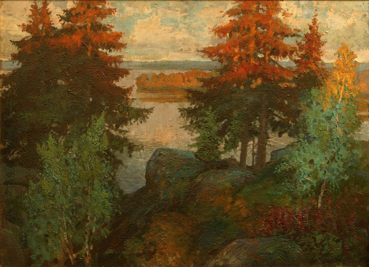 Herbstlandschaft von Konstantin Ivanovich Gorbatov