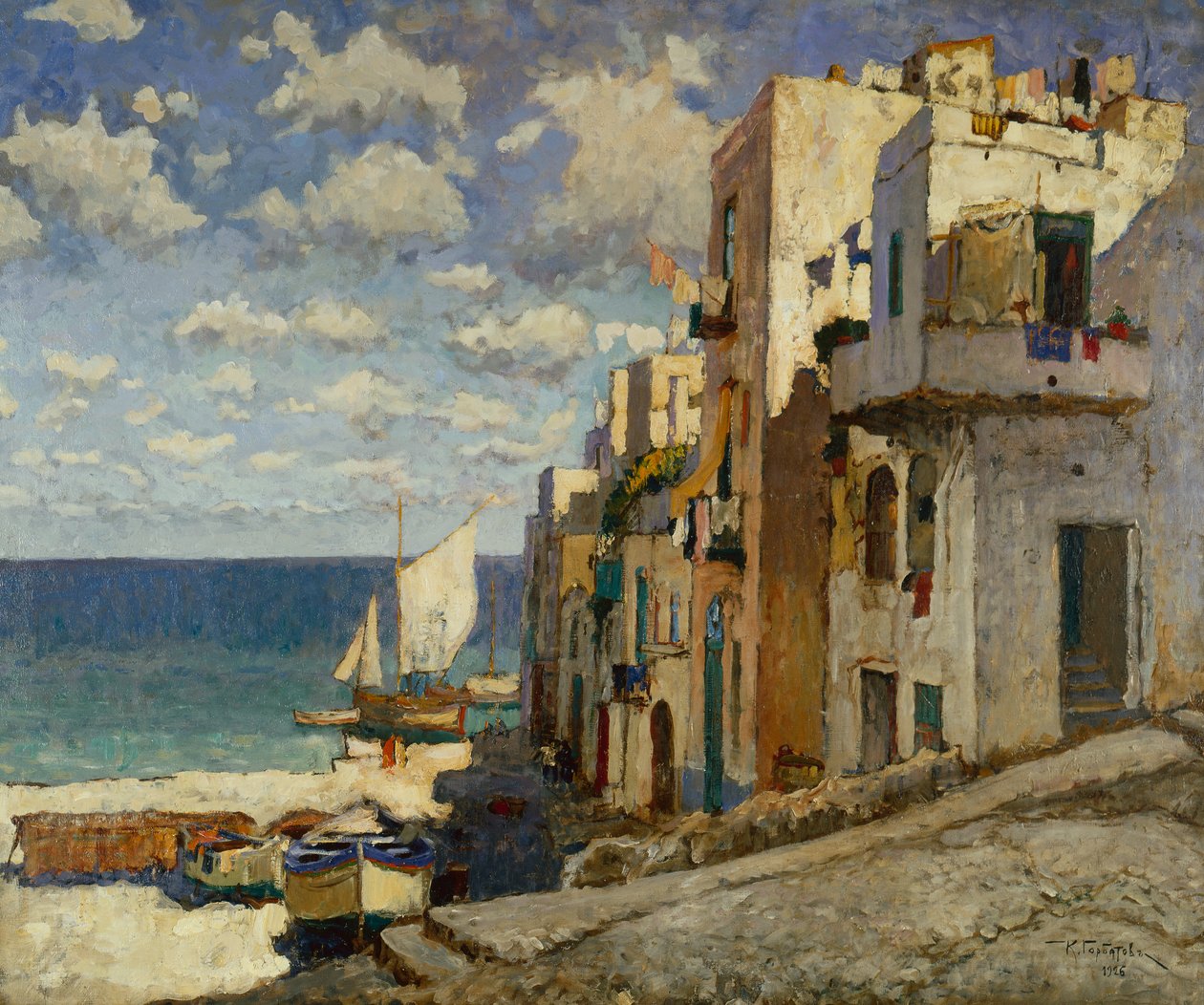 Fischerstraße, Capri von Konstantin Ivanovich Gorbatov