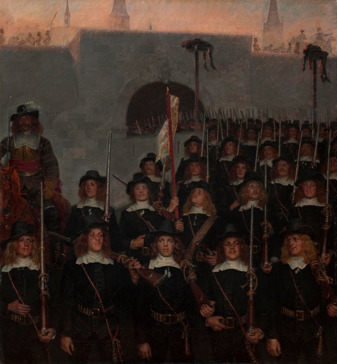 Studenten ziehen aus, um Kopenhagen 1658 zu verteidigen von Kristian Zahrtmann