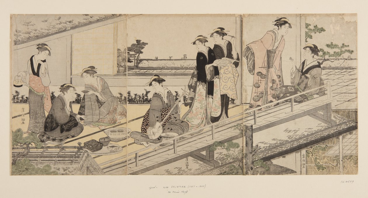 (Farbholzschnitt) von Kubo Shunman