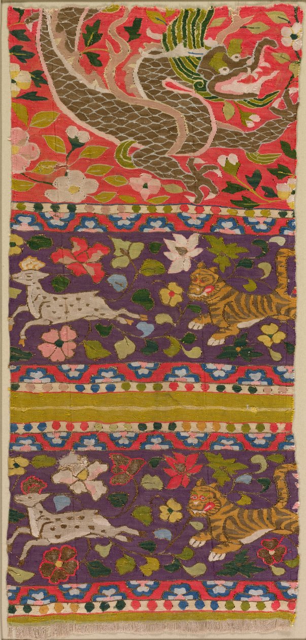 Tiger jagen Hirsche, mit Drache von Kubo Shunman