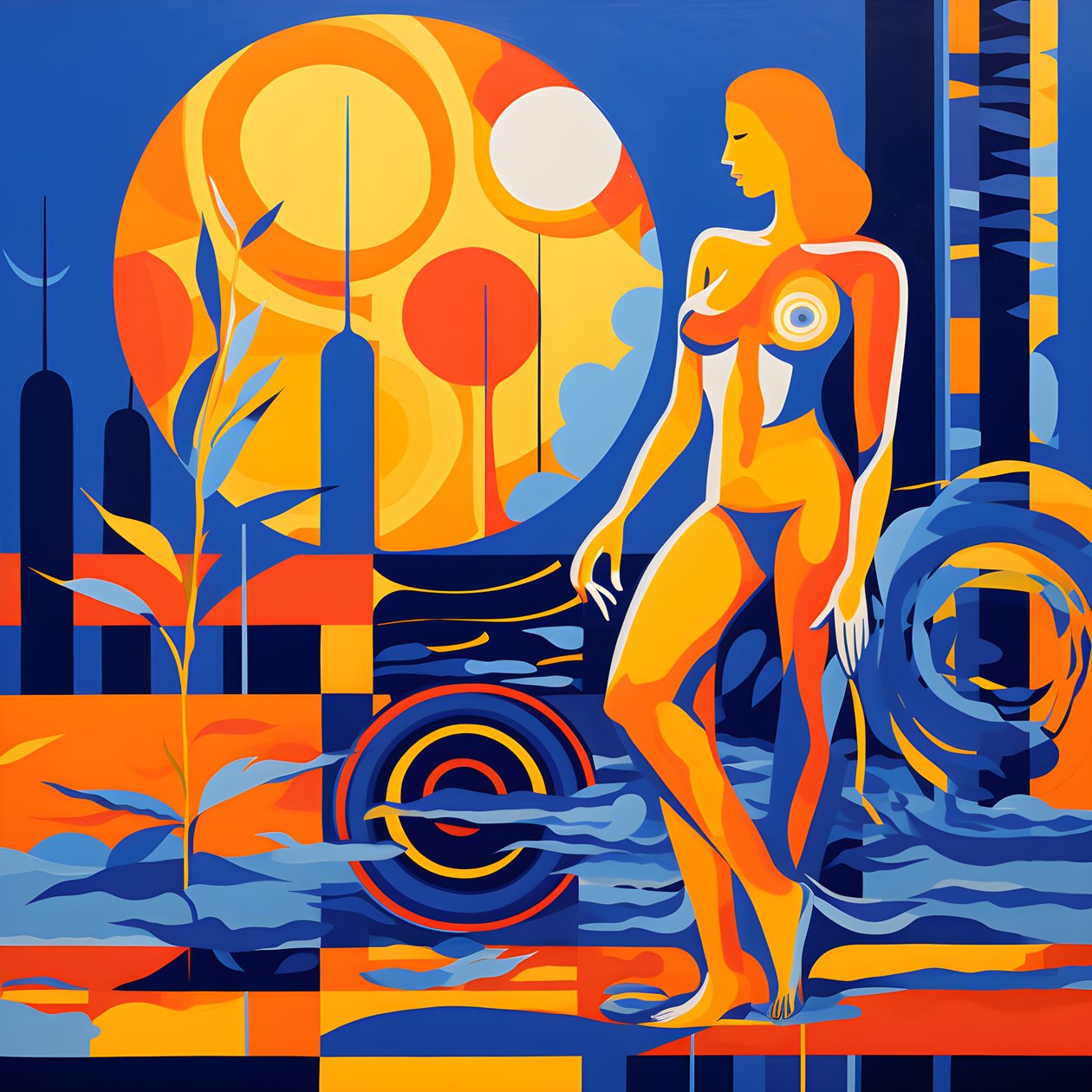 Enttäuschung in der Sonne, Wasserfrau von Kurt Heppke