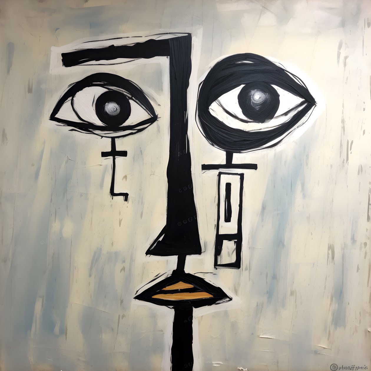Gesicht mit 3 Augen 3 von Kurt Heppke
