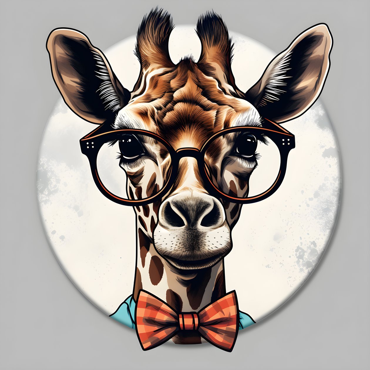 Giraffe mit Brille 1 von Kurt Heppke