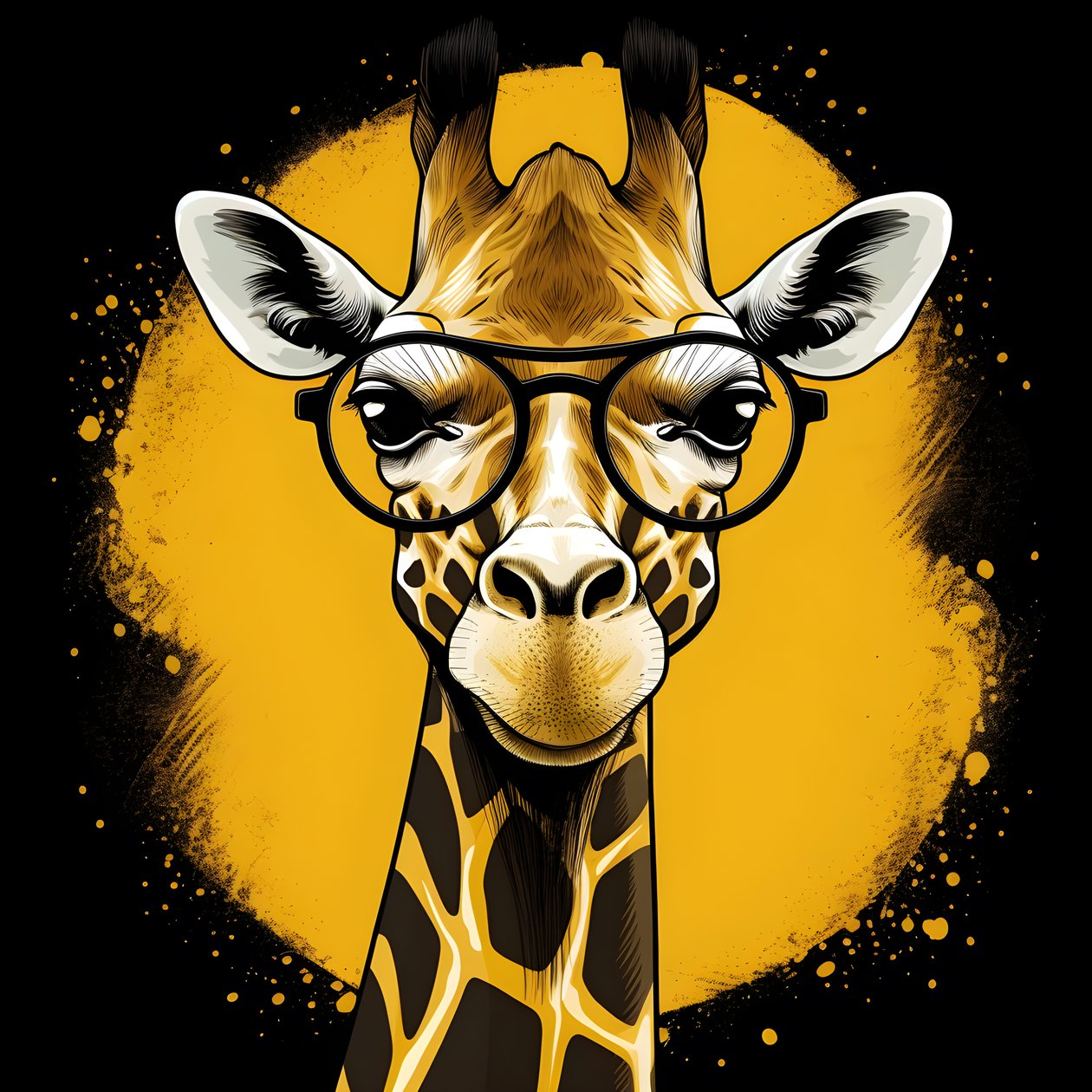 Giraffe mit Brille 4 von Kurt Heppke