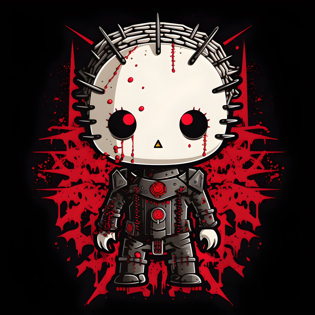 Hello Kitty als Pinhead Shirt Design von Kurt Heppke