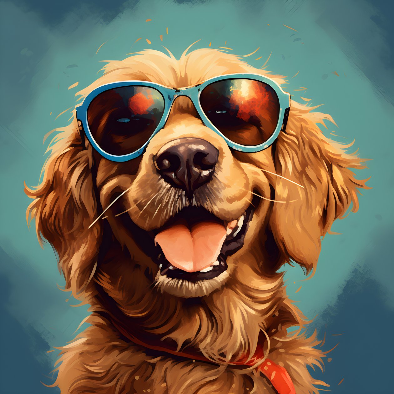 Hund, Cartoon, Sonnenbrille von Kurt Heppke