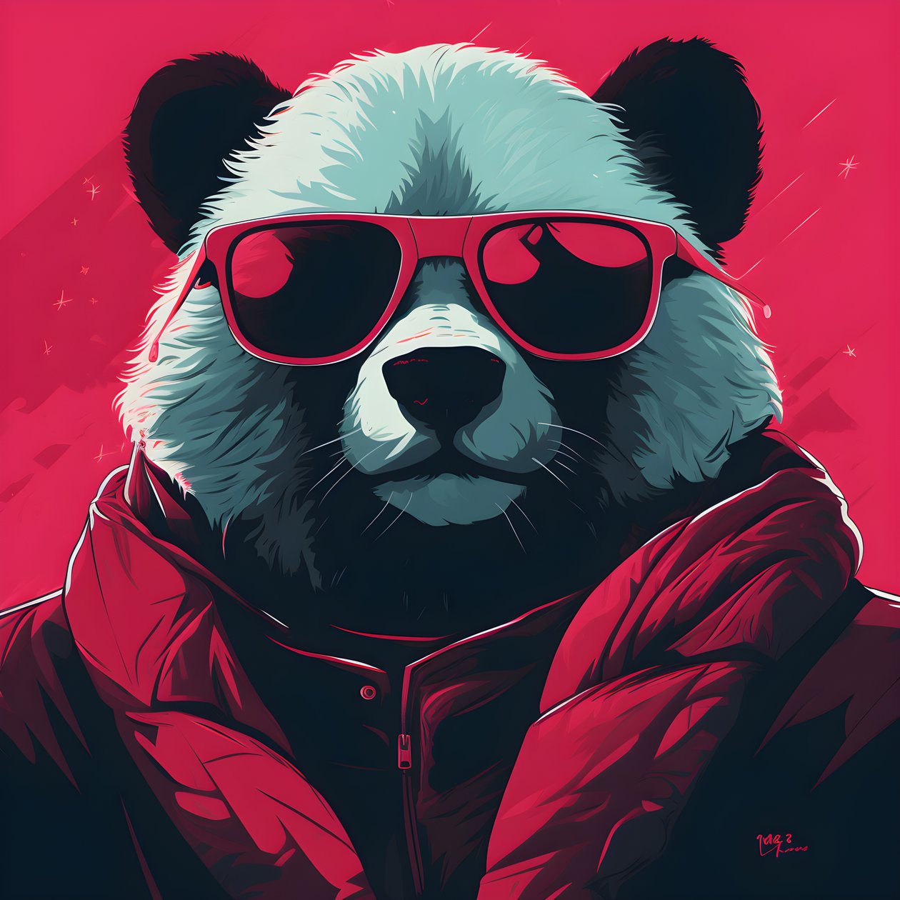 Panda mit Brille 3 von Kurt Heppke